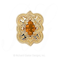 GS265 CIT - 14 Karat Gold Citrine Slide 
